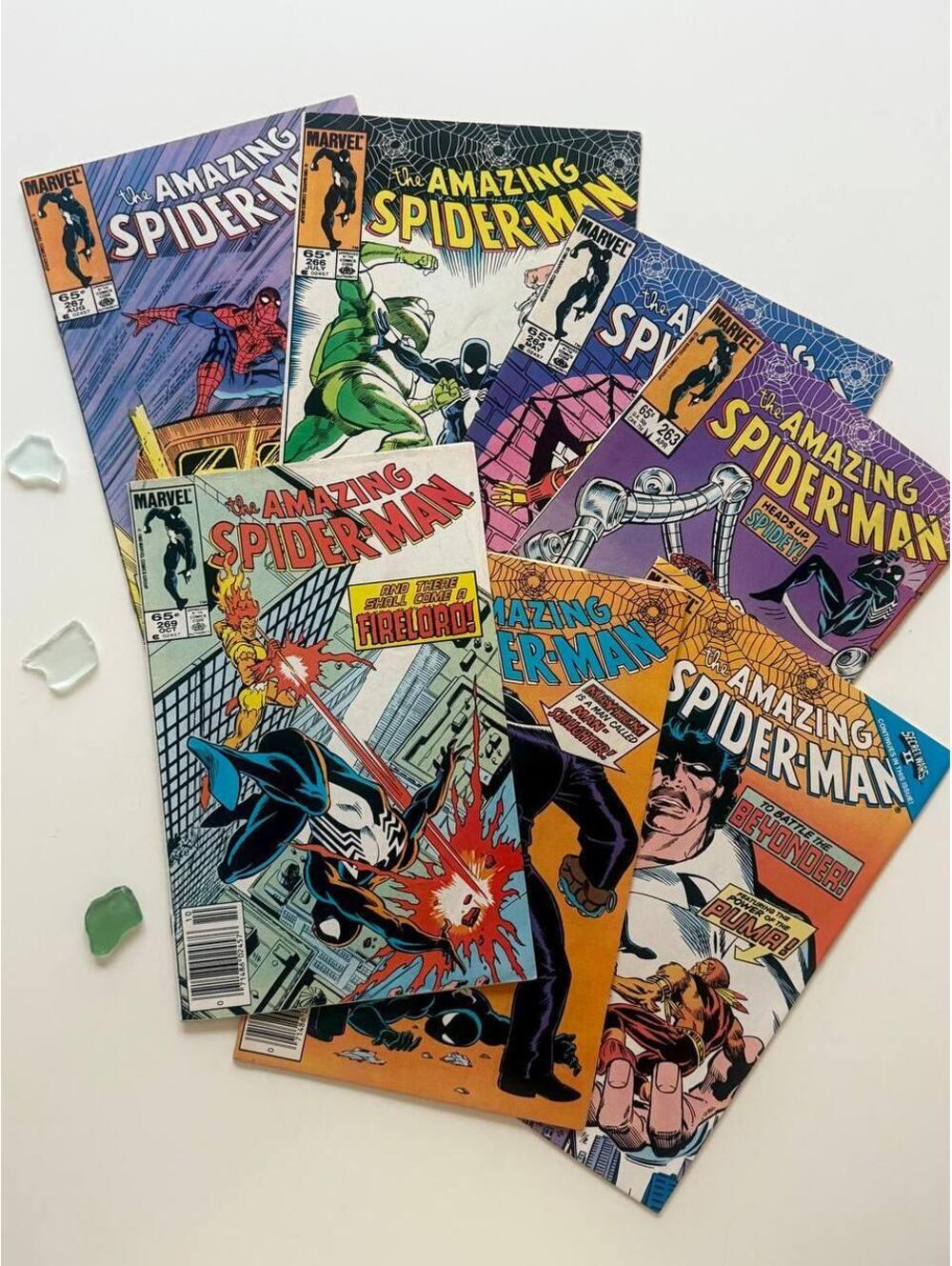 Amazing Spider-Man Comic Book Lot (1980–1986) 7 Issues | Newsstands